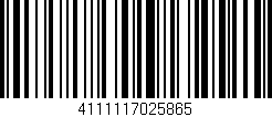 Código de barras (EAN, GTIN, SKU, ISBN): '4111117025865'