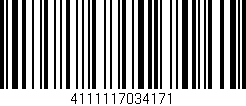 Código de barras (EAN, GTIN, SKU, ISBN): '4111117034171'