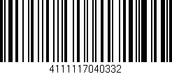 Código de barras (EAN, GTIN, SKU, ISBN): '4111117040332'