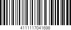 Código de barras (EAN, GTIN, SKU, ISBN): '4111117041698'