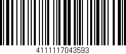 Código de barras (EAN, GTIN, SKU, ISBN): '4111117043593'