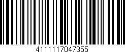 Código de barras (EAN, GTIN, SKU, ISBN): '4111117047355'