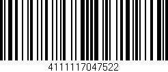 Código de barras (EAN, GTIN, SKU, ISBN): '4111117047522'