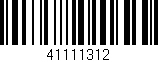 Código de barras (EAN, GTIN, SKU, ISBN): '41111312'