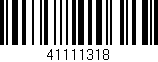 Código de barras (EAN, GTIN, SKU, ISBN): '41111318'