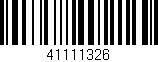 Código de barras (EAN, GTIN, SKU, ISBN): '41111326'