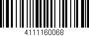 Código de barras (EAN, GTIN, SKU, ISBN): '4111160068'
