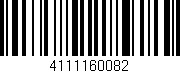 Código de barras (EAN, GTIN, SKU, ISBN): '4111160082'