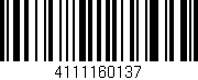 Código de barras (EAN, GTIN, SKU, ISBN): '4111160137'