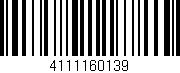 Código de barras (EAN, GTIN, SKU, ISBN): '4111160139'