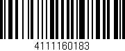Código de barras (EAN, GTIN, SKU, ISBN): '4111160183'
