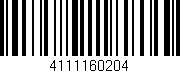 Código de barras (EAN, GTIN, SKU, ISBN): '4111160204'