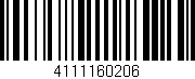 Código de barras (EAN, GTIN, SKU, ISBN): '4111160206'