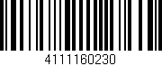 Código de barras (EAN, GTIN, SKU, ISBN): '4111160230'