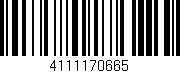 Código de barras (EAN, GTIN, SKU, ISBN): '4111170665'
