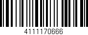 Código de barras (EAN, GTIN, SKU, ISBN): '4111170666'
