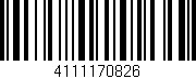 Código de barras (EAN, GTIN, SKU, ISBN): '4111170826'