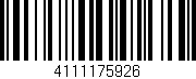 Código de barras (EAN, GTIN, SKU, ISBN): '4111175926'
