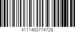 Código de barras (EAN, GTIN, SKU, ISBN): '4111403774729'