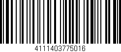 Código de barras (EAN, GTIN, SKU, ISBN): '4111403775016'