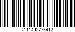 Código de barras (EAN, GTIN, SKU, ISBN): '4111403775412'