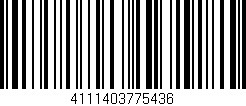 Código de barras (EAN, GTIN, SKU, ISBN): '4111403775436'