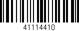 Código de barras (EAN, GTIN, SKU, ISBN): '41114410'