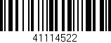 Código de barras (EAN, GTIN, SKU, ISBN): '41114522'