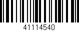 Código de barras (EAN, GTIN, SKU, ISBN): '41114540'