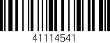 Código de barras (EAN, GTIN, SKU, ISBN): '41114541'