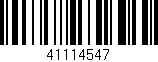 Código de barras (EAN, GTIN, SKU, ISBN): '41114547'