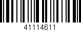Código de barras (EAN, GTIN, SKU, ISBN): '41114611'