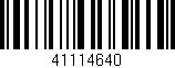 Código de barras (EAN, GTIN, SKU, ISBN): '41114640'