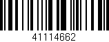 Código de barras (EAN, GTIN, SKU, ISBN): '41114662'