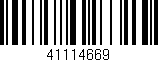Código de barras (EAN, GTIN, SKU, ISBN): '41114669'