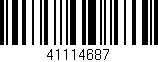 Código de barras (EAN, GTIN, SKU, ISBN): '41114687'