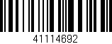 Código de barras (EAN, GTIN, SKU, ISBN): '41114692'