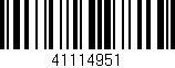 Código de barras (EAN, GTIN, SKU, ISBN): '41114951'
