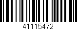 Código de barras (EAN, GTIN, SKU, ISBN): '41115472'