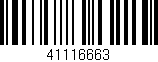Código de barras (EAN, GTIN, SKU, ISBN): '41116663'