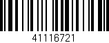 Código de barras (EAN, GTIN, SKU, ISBN): '41116721'
