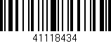 Código de barras (EAN, GTIN, SKU, ISBN): '41118434'