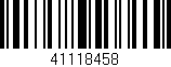 Código de barras (EAN, GTIN, SKU, ISBN): '41118458'