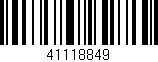 Código de barras (EAN, GTIN, SKU, ISBN): '41118849'