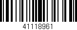 Código de barras (EAN, GTIN, SKU, ISBN): '41118961'
