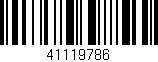 Código de barras (EAN, GTIN, SKU, ISBN): '41119786'