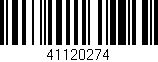 Código de barras (EAN, GTIN, SKU, ISBN): '41120274'