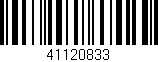 Código de barras (EAN, GTIN, SKU, ISBN): '41120833'