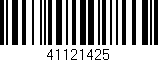 Código de barras (EAN, GTIN, SKU, ISBN): '41121425'