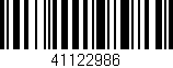 Código de barras (EAN, GTIN, SKU, ISBN): '41122986'
